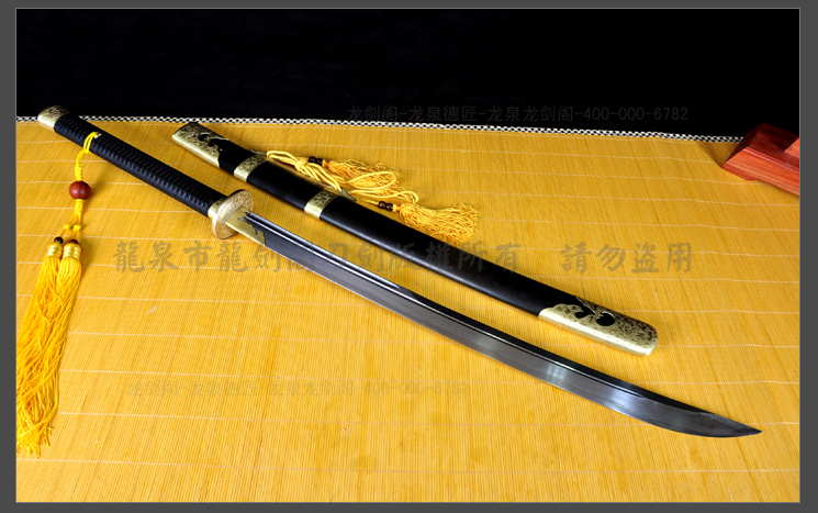 平雕斩马刀|百炼钢|(LJG-3162）| - 知名传统刀剑锻造品牌（原龙剑阁）